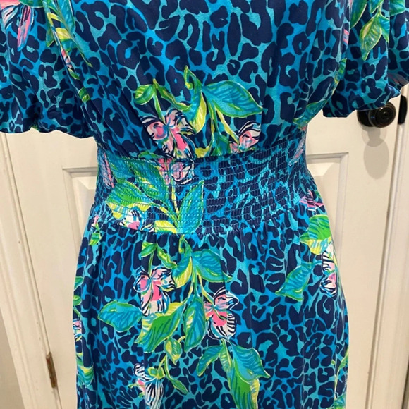 Lilly Pulitzer Camille Dress Formentera Turquoise Hot On the Spot 16799 - Picture 4 of 11